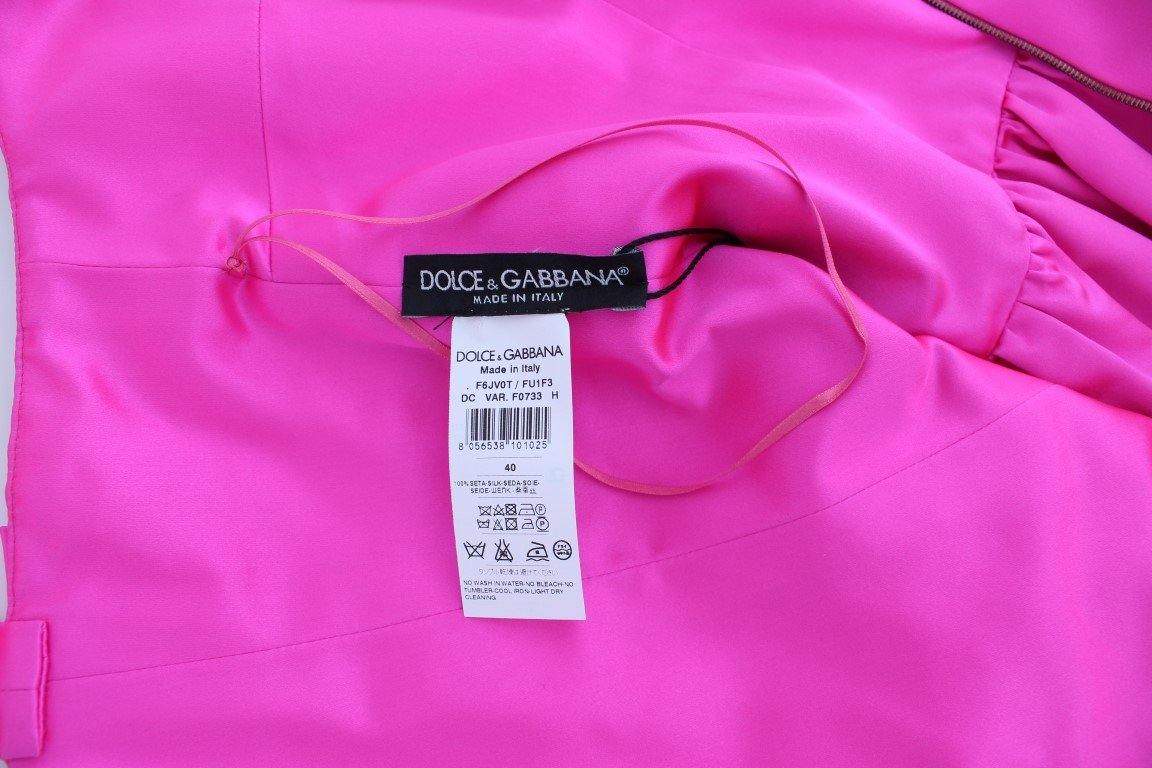 Dolce & Gabbana  Pink Silk Long Sheath Ball Gown Dress #women, Brand_Dolce & Gabbana, Catch, Clothing_Dress, Dolce & Gabbana, Dresses - Women - Clothing, feed-agegroup-adult, feed-color-pink, feed-gender-female, feed-size-IT40|S, Gender_Women, IT40|S, Kogan, Pink at SEYMAYKA