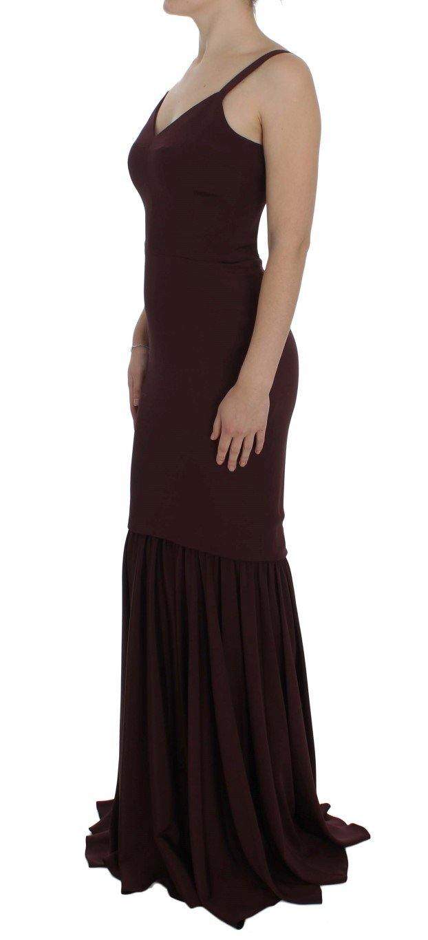Dolce & Gabbana  Bordeaux Stretch Full Length Sheath Dress #women, Bordeaux, Brand_Dolce & Gabbana, Catch, Clothing_Dress, Dolce & Gabbana, Dresses - Women - Clothing, feed-agegroup-adult, feed-color-bordeaux, feed-gender-female, feed-size-IT40|S, Gender_Women, IT40|S, Kogan at SEYMAYKA
