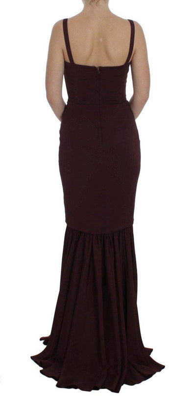 Dolce & Gabbana  Bordeaux Stretch Full Length Sheath Dress #women, Bordeaux, Brand_Dolce & Gabbana, Catch, Clothing_Dress, Dolce & Gabbana, Dresses - Women - Clothing, feed-agegroup-adult, feed-color-bordeaux, feed-gender-female, feed-size-IT40|S, Gender_Women, IT40|S, Kogan at SEYMAYKA