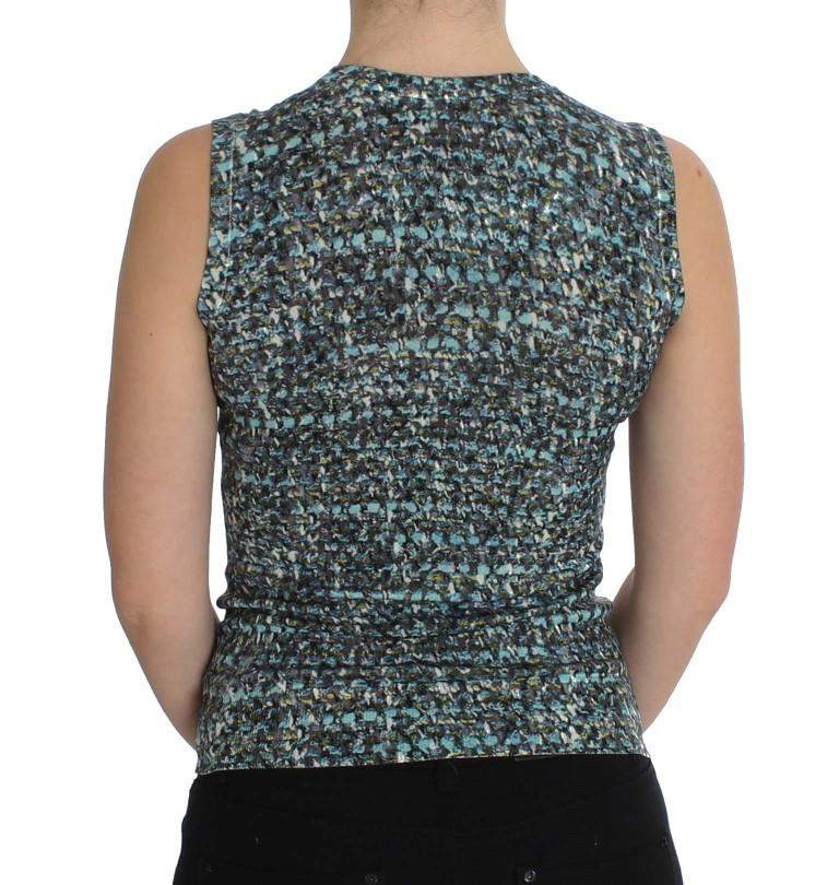 Dolce & Gabbana Blue Wool Sweater Sleeveless Pullover #women, Blue, Brand_Dolce & Gabbana, Catch, Dolce & Gabbana, feed-agegroup-adult, feed-color-blue, feed-gender-female, feed-size-IT36 | XS, feed-size-IT44|L, feed-size-IT46|XL, Gender_Women, IT36 | XS, IT44|L, IT46|XL, Kogan, Tops & T-Shirts - Women - Clothing at SEYMAYKA