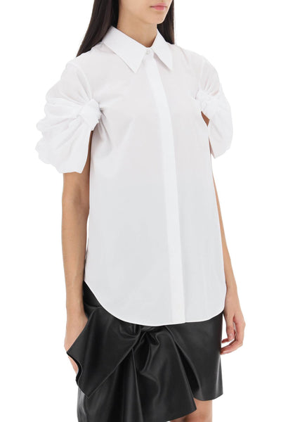 Alexander mcqueen shirt with knotted short sleeves-1