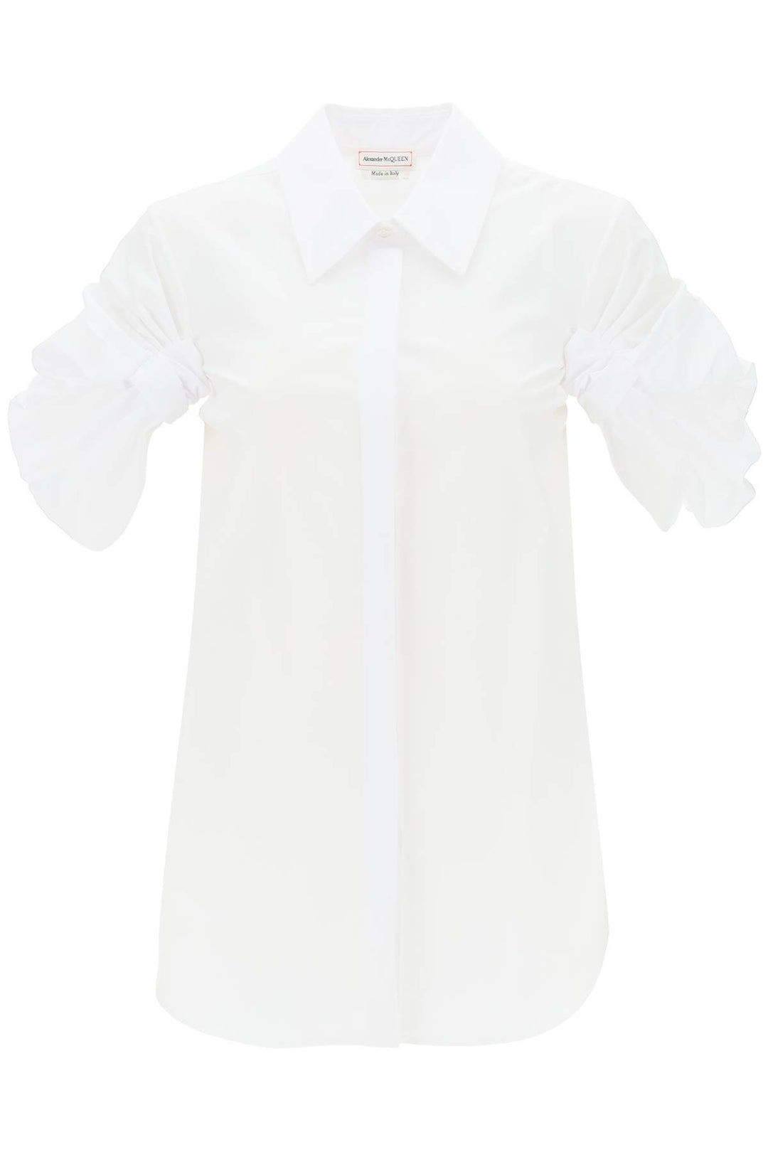 Alexander mcqueen shirt with knotted short sleeves-0