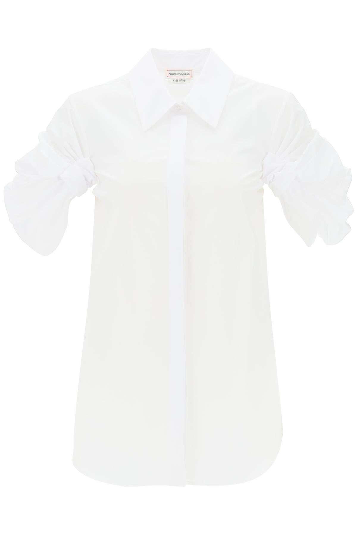 Alexander mcqueen shirt with knotted short sleeves-0
