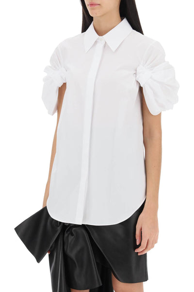 Alexander mcqueen shirt with knotted short sleeves-3