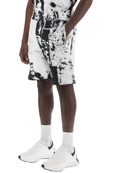 Alexander mcqueen fold print sweat shorts-3