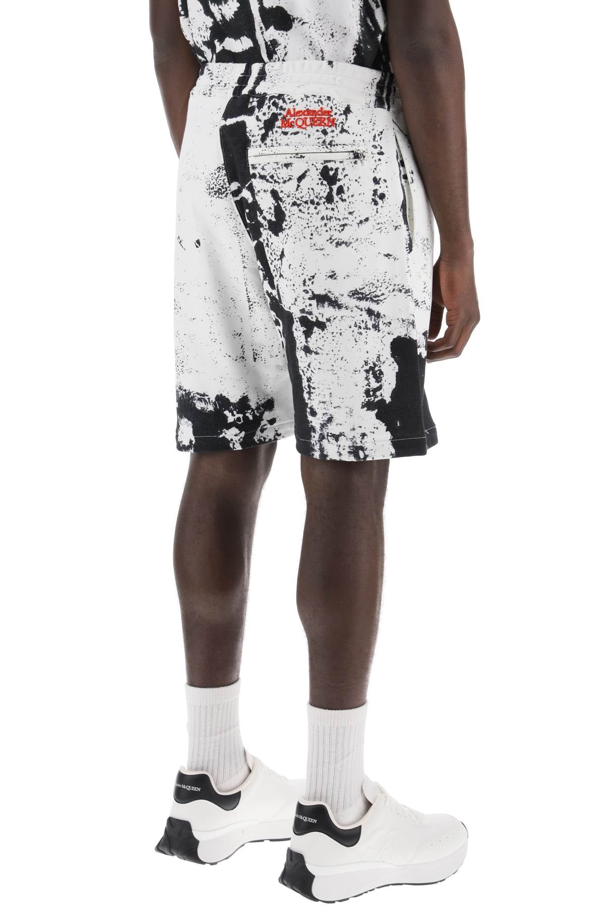 Alexander mcqueen fold print sweat shorts-2