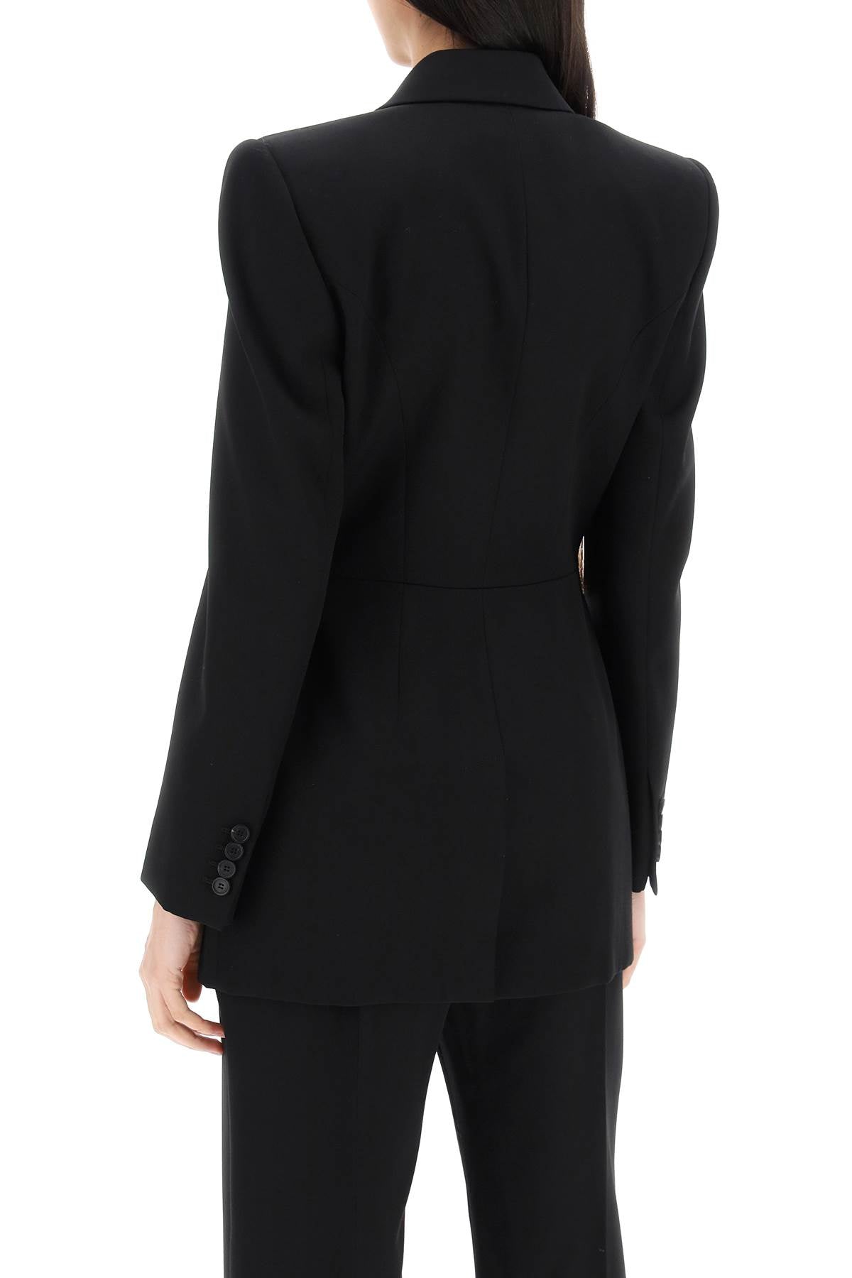 Alexander mcqueen fitted jacket with bustier details-2