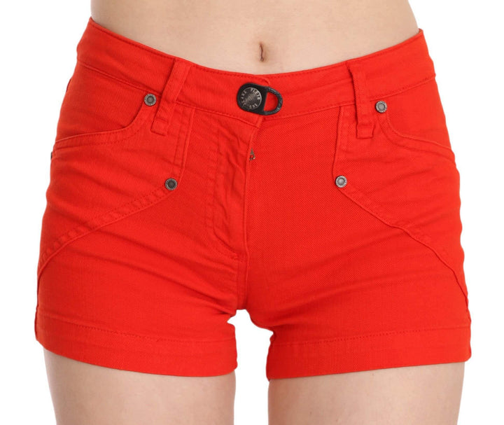 PLEIN SUD  Mid Waist Cotton Denim Mini #women, Catch, feed-agegroup-adult, feed-color-orange, feed-gender-female, feed-size-IT36 | XS, Gender_Women, IT36 | XS, Kogan, Orange, PLEIN SUD, Shorts - Women - Clothing, Women - New Arrivals at SEYMAYKA