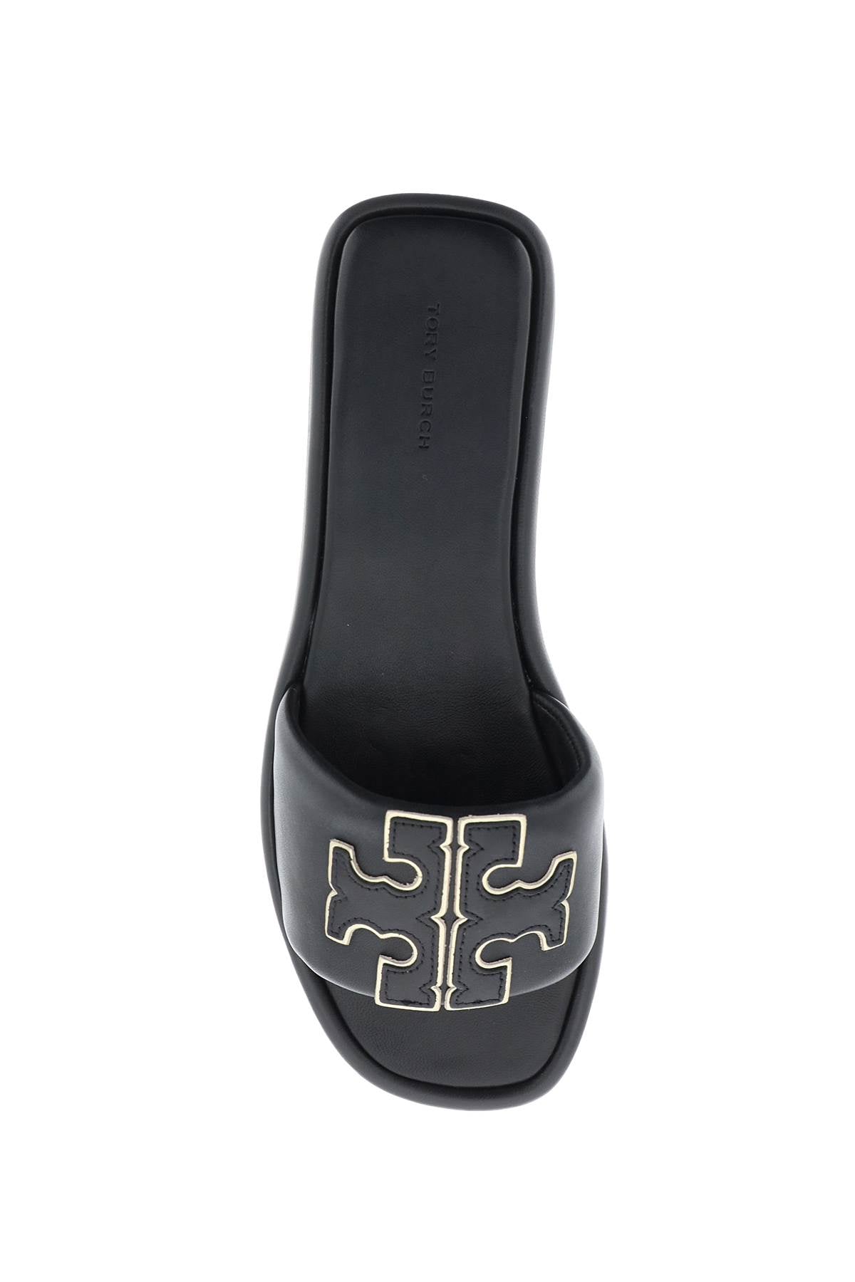Tory burch double t leather slides-1