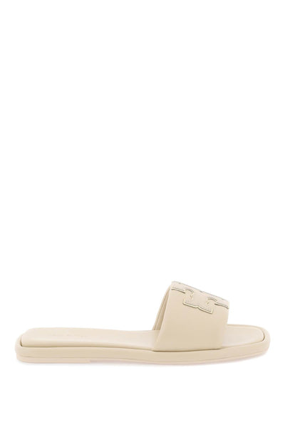 Tory burch double t leather slides-0