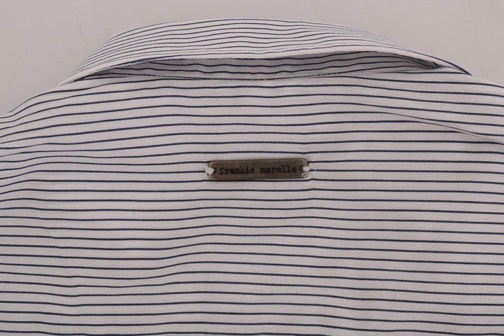 Frankie Morello   Striped Casual Cotton Regular Fit Shirt #men, Blue, Catch, feed-agegroup-adult, feed-color-blue, feed-gender-male, feed-size-L, feed-size-M, feed-size-S, feed-size-XL, feed-size-XXL, Frankie Morello, Gender_Men, Kogan, L, M, Men - New Arrivals, S, Shirts - Men - Clothing, XL, XXL at SEYMAYKA