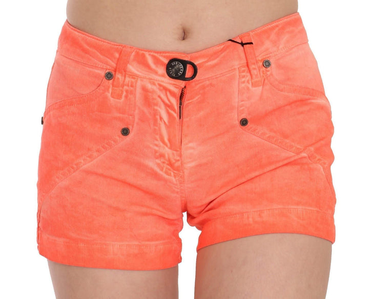 PLEIN SUD  Mid Waist Cotton Denim Mini Shorts #women, Catch, feed-agegroup-adult, feed-color-orange, feed-gender-female, feed-size-IT36 | XS, feed-size-IT38|XS, feed-size-IT42|M, Gender_Women, IT36 | XS, IT38|XS, IT40|S, IT42|M, Kogan, Orange, PLEIN SUD, Shorts - Women - Clothing, Women - New Arrivals at SEYMAYKA