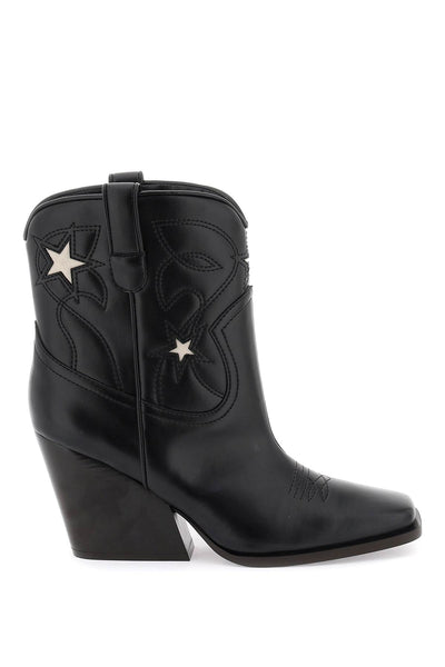 Stella mccartney texan ankle boots with star embroidery-0
