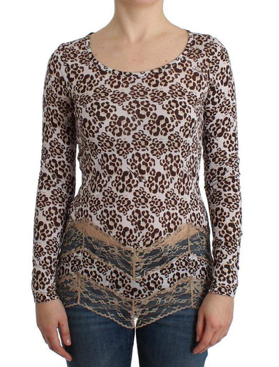 Cavalli Women  Long Sleeve Lace Top #women, Brown, Catch, Cavalli, feed-agegroup-adult, feed-color-brown, feed-gender-female, feed-size-IT44|L, Gender_Women, IT44|L, Kogan, Tops & T-Shirts - Women - Clothing at SEYMAYKA