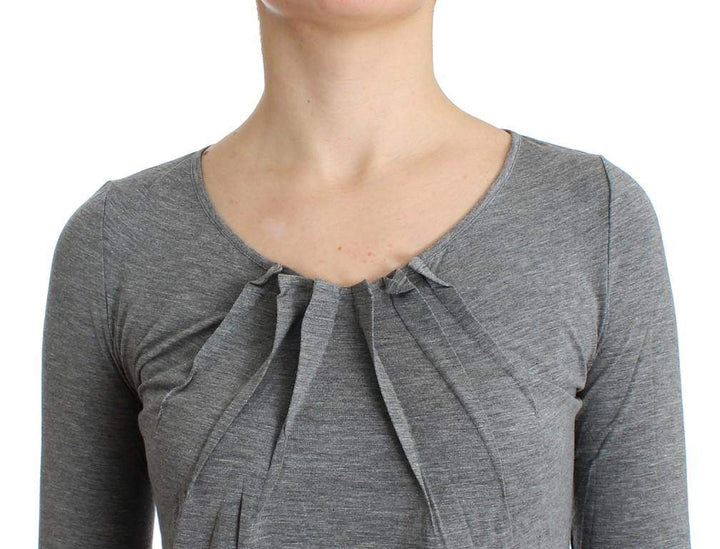 Cavalli  Women  3/4 Sleeve Cashmere Jumper Top #women, Catch, Cavalli, feed-agegroup-adult, feed-color-gray, feed-gender-female, feed-size-IT44|L, feed-size-IT48|XXL, Gender_Women, Gray, IT44|L, IT48|XXL, Kogan, Tops & T-Shirts - Women - Clothing at SEYMAYKA