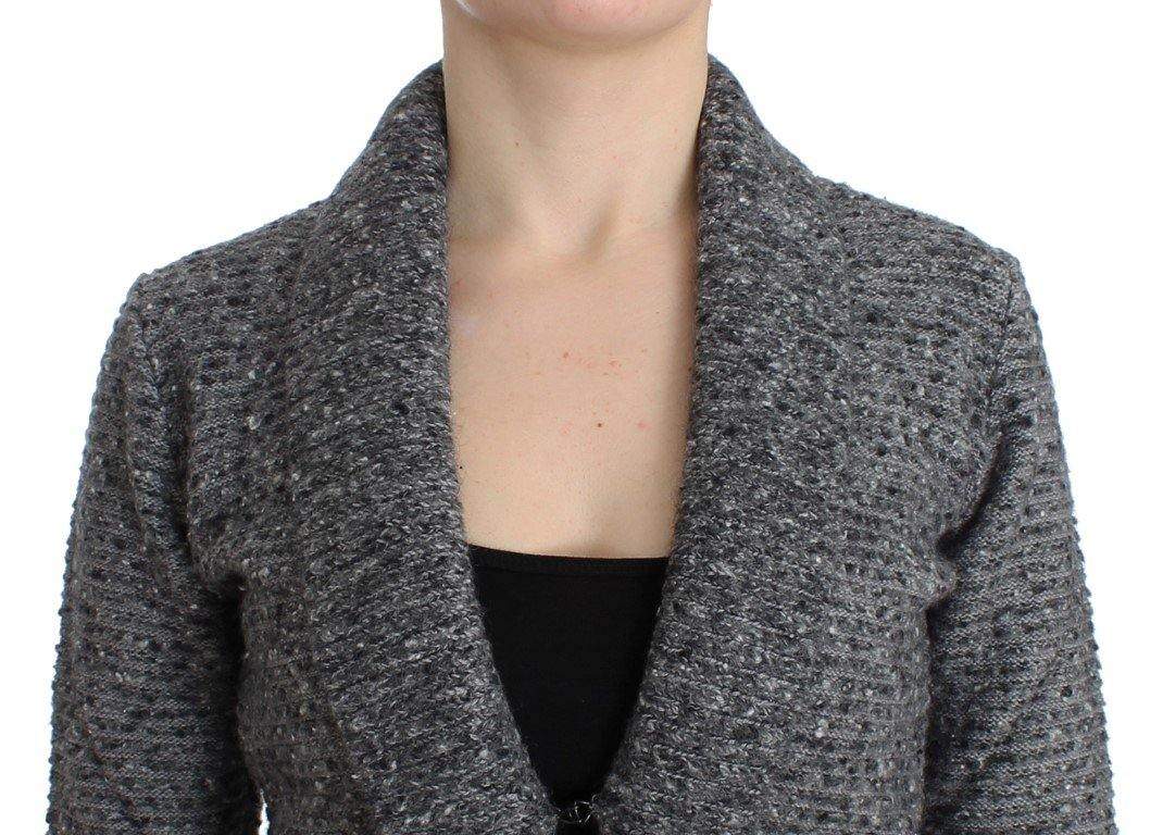 Cavalli Women   Wool Knitted Cardigan #women, Catch, Cavalli, feed-agegroup-adult, feed-color-gray, feed-gender-female, feed-size-IT44|L, feed-size-IT48|XXL, Gender_Women, Gray, IT44|L, IT48|XXL, Kogan, Sweaters - Women - Clothing at SEYMAYKA