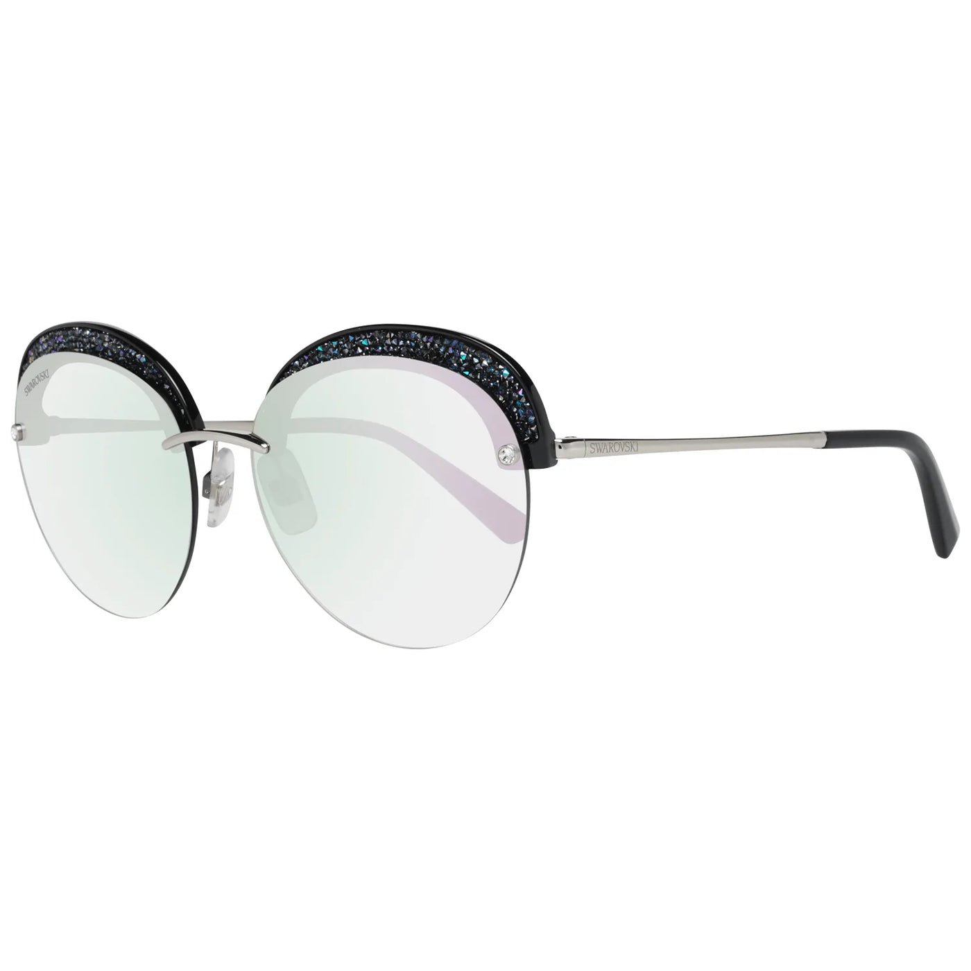 Swarovski SK0256 Mirrored Butterfly Sunglasses feed-agegroup-adult, feed-color-Silver, feed-gender-female, Silver, Sunglasses for Women - Sunglasses, Swarovski at SEYMAYKA