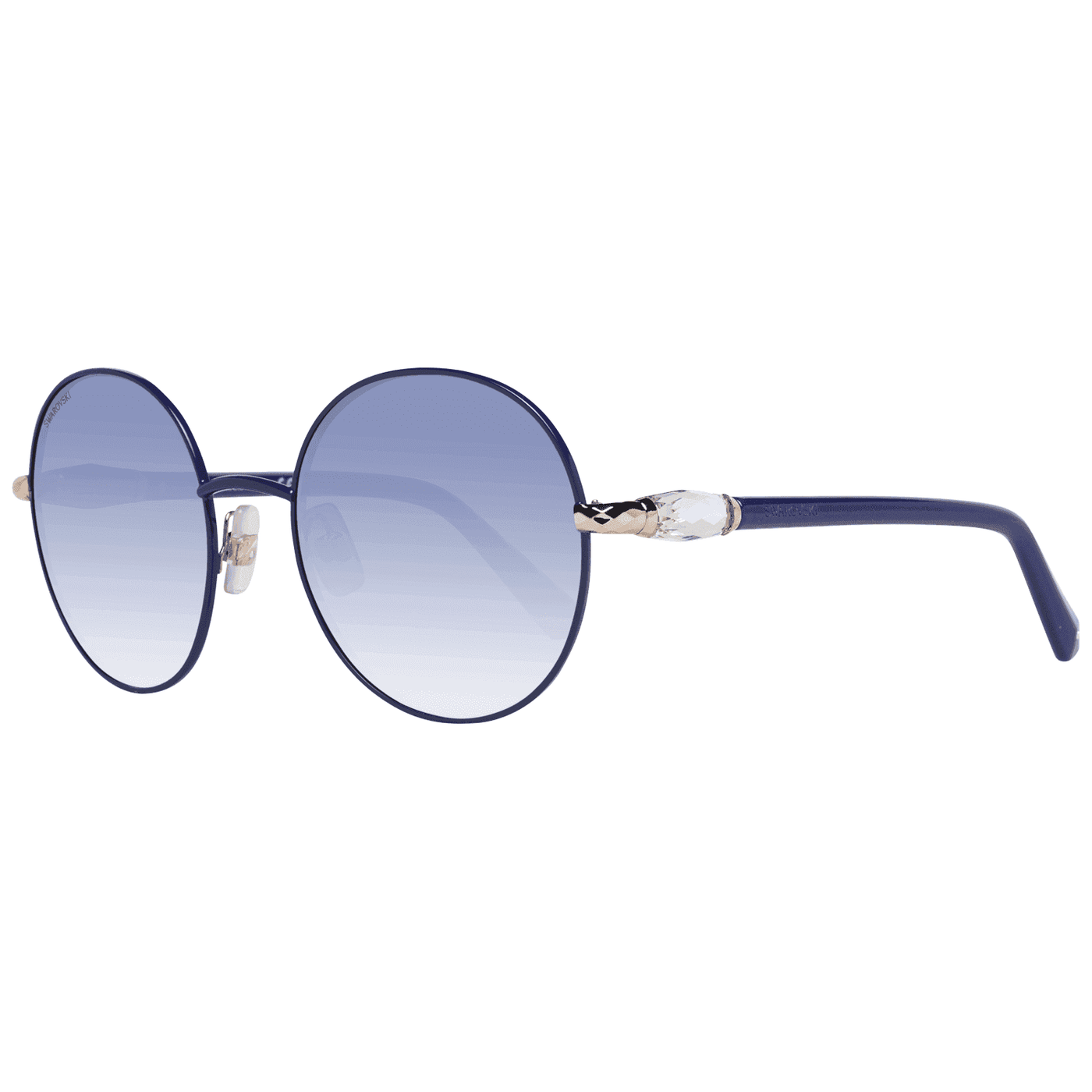 Swarovski  SK0260 Mirrored Round  Sunglasses #women, Blue, feed-agegroup-adult, feed-color-blue, feed-gender-female, feed-size-OS, Gender_Women, Sunglasses for Women - Sunglasses, Swarovski at SEYMAYKA