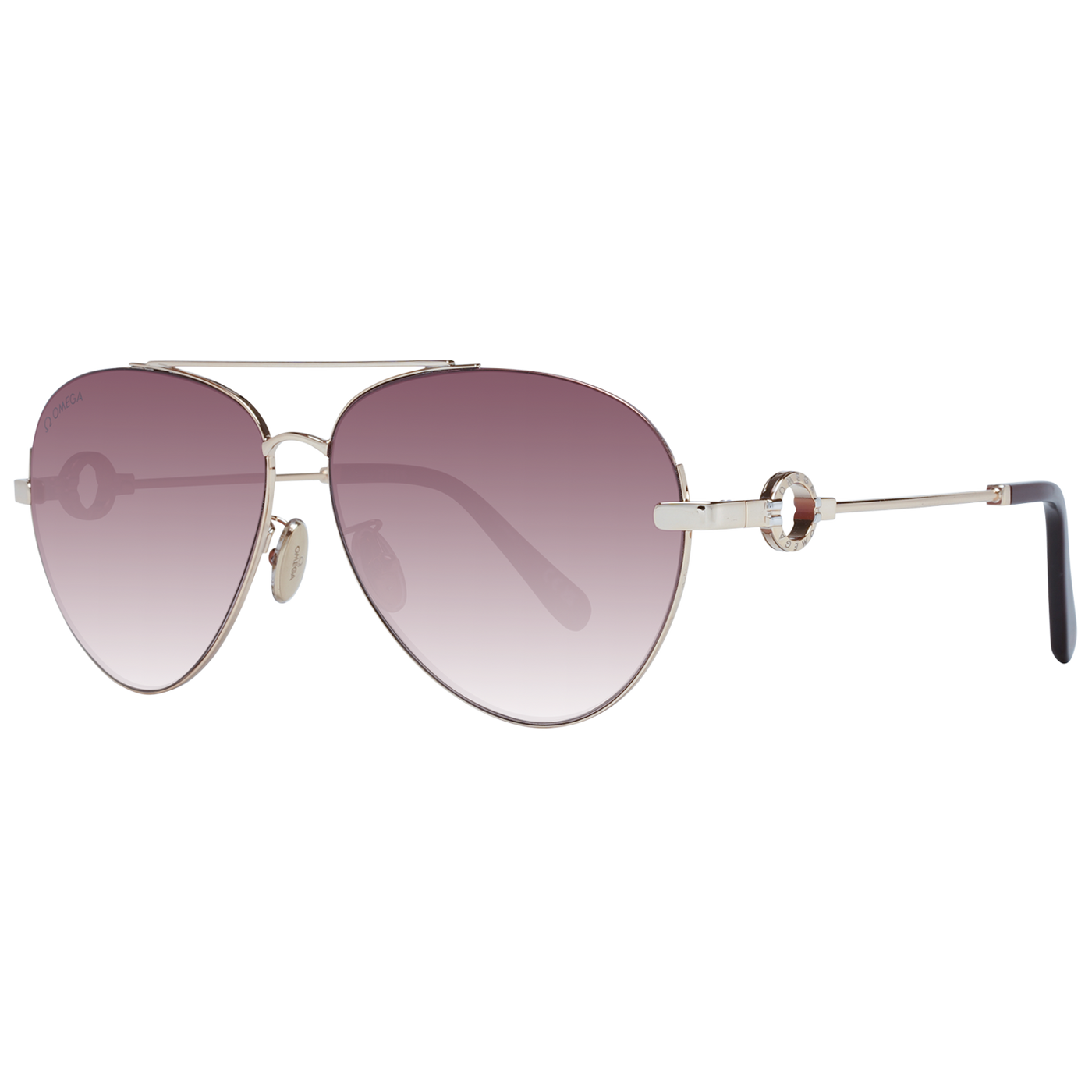 Omega Rose Gold Women Sunglasses