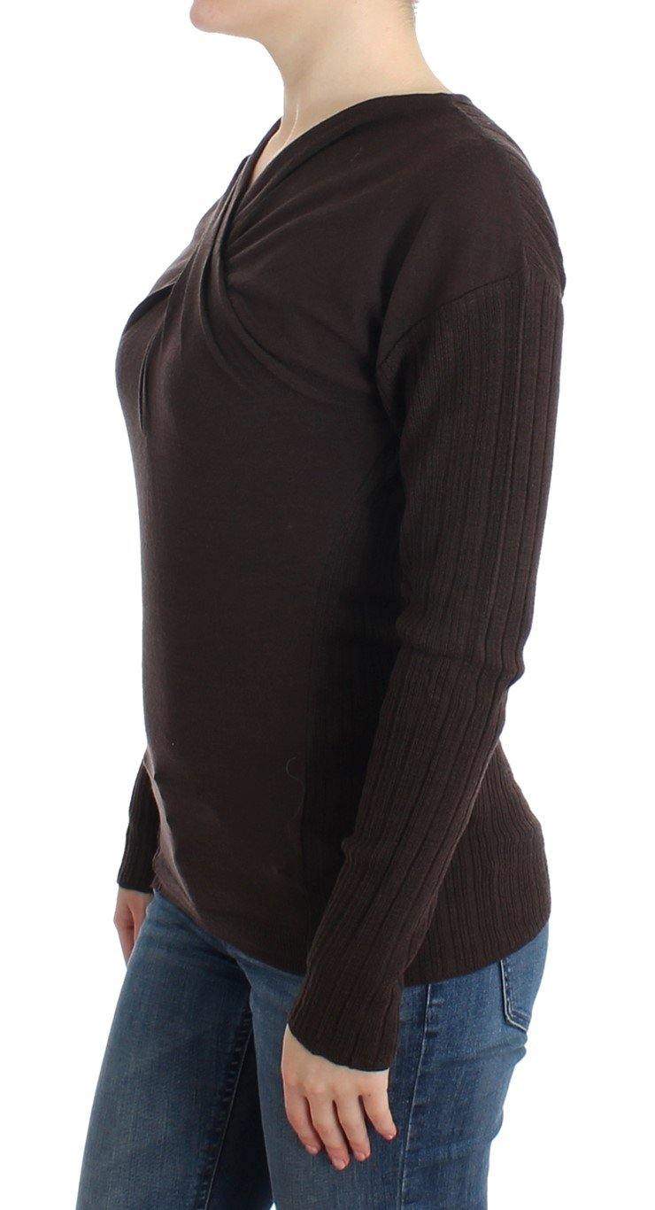 Cavalli  Women  Knitted Wool Sweater #women, Brown, Catch, Cavalli, feed-agegroup-adult, feed-color-brown, feed-gender-female, feed-size-IT42|M, feed-size-IT44|L, Gender_Women, IT42|M, IT44|L, Kogan, Sweaters - Women - Clothing at SEYMAYKA