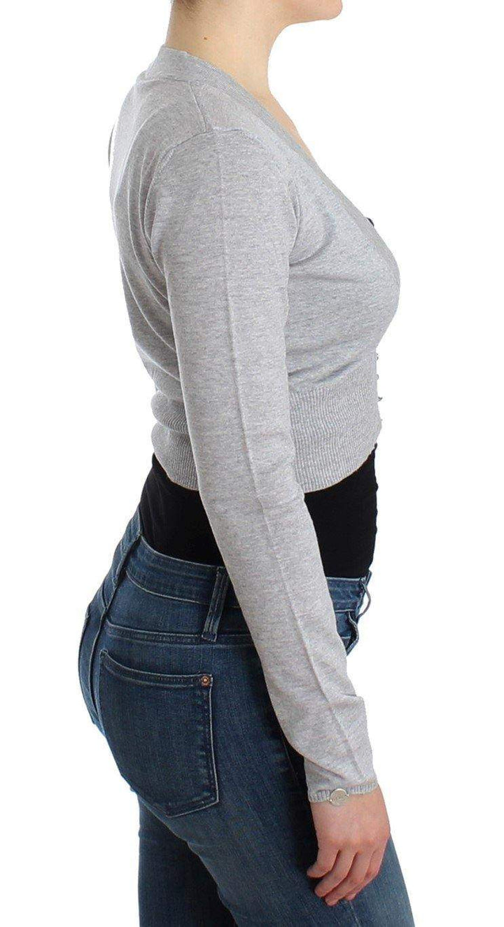 Cavalli Women   Cropped Wool Cardigan #women, Catch, Cavalli, feed-agegroup-adult, feed-color-gray, feed-gender-female, feed-size-IT42|M, feed-size-IT44|L, feed-size-IT46|XL, Gender_Women, Gray, IT42|M, IT44|L, IT46|XL, Kogan, Sweaters - Women - Clothing at SEYMAYKA