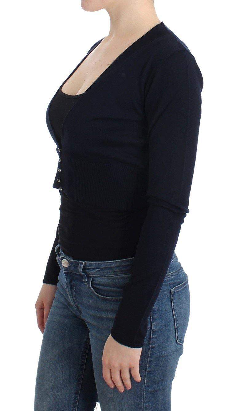 Cavalli Women Cropped Wool Cardigan #women, Black, Catch, Cavalli, feed-agegroup-adult, feed-color-black, feed-gender-female, feed-size-IT46|XL, feed-size-IT48|XXL, feed-size-IT50|3XL, Gender_Women, IT46|XL, IT48|XXL, IT50|3XL, Kogan, Sweaters - Women - Clothing at SEYMAYKA