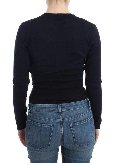 Cavalli Women Cropped Wool Cardigan #women, Black, Catch, Cavalli, feed-agegroup-adult, feed-color-black, feed-gender-female, feed-size-IT46|XL, feed-size-IT48|XXL, feed-size-IT50|3XL, Gender_Women, IT46|XL, IT48|XXL, IT50|3XL, Kogan, Sweaters - Women - Clothing at SEYMAYKA