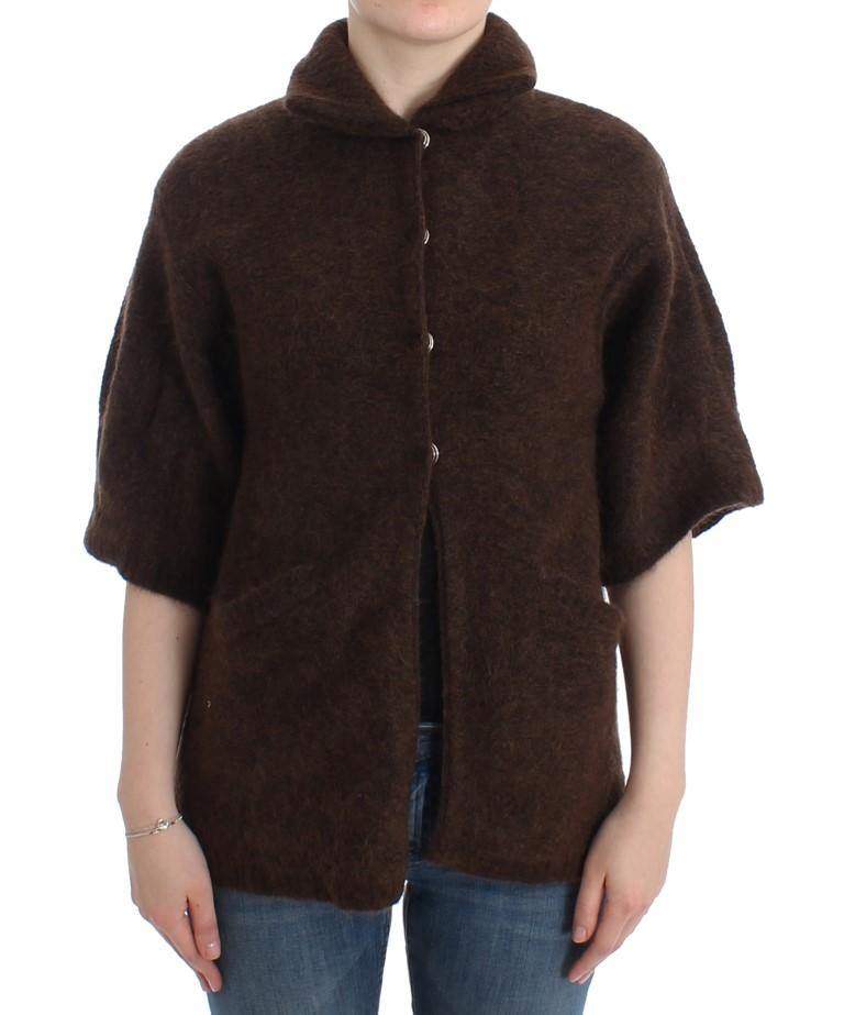 Cavalli Women  Mohair Knitted Cardigan #women, Brown, Catch, Cavalli, feed-agegroup-adult, feed-color-brown, feed-gender-female, feed-size-IT40|S, feed-size-IT44|L, Gender_Women, IT40|S, IT44|L, Kogan, Sweaters - Women - Clothing at SEYMAYKA