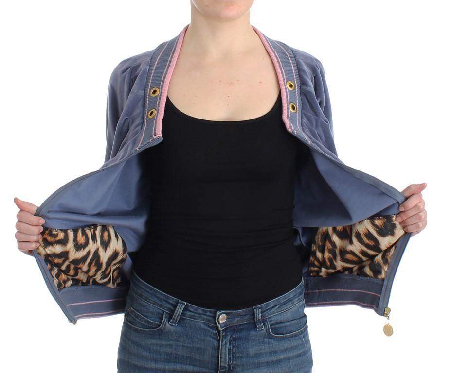 Cavalli  Women  Velvet Zipup Sweater #women, Blue, Catch, Cavalli, feed-agegroup-adult, feed-color-blue, feed-gender-female, feed-size-IT44|L, feed-size-IT46|XL, Gender_Women, IT44|L, IT46|XL, Kogan, Sweaters - Women - Clothing at SEYMAYKA