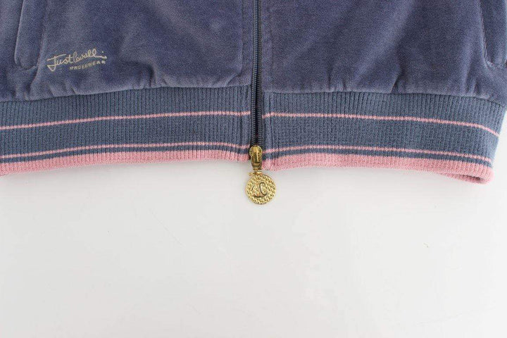 Cavalli  Women  Velvet Zipup Sweater #women, Blue, Catch, Cavalli, feed-agegroup-adult, feed-color-blue, feed-gender-female, feed-size-IT44|L, feed-size-IT46|XL, Gender_Women, IT44|L, IT46|XL, Kogan, Sweaters - Women - Clothing at SEYMAYKA