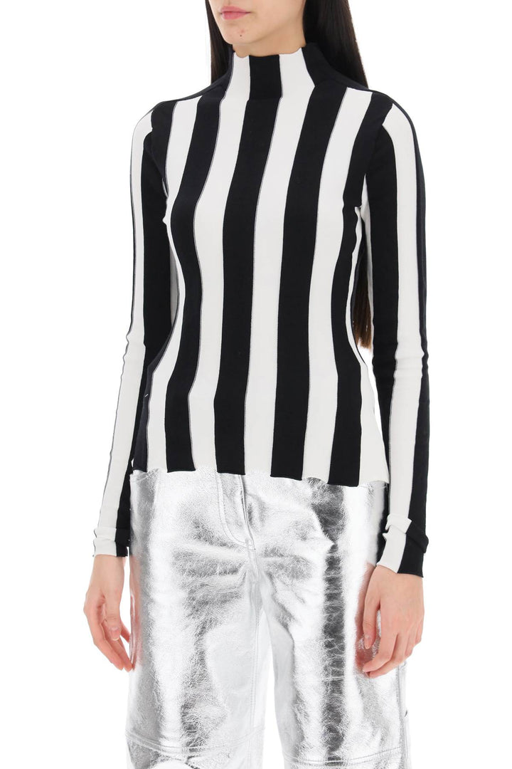 Interior ridley striped funnel-neck sweater-3