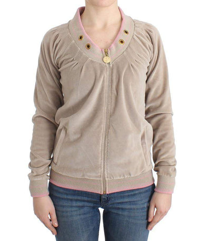 Cavalli Women  Velvet Zipup Sweater #women, Beige, Catch, Cavalli, feed-agegroup-adult, feed-color-beige, feed-gender-female, feed-size-IT40|S, feed-size-IT48|XXL, Gender_Women, IT40|S, IT48|XXL, Kogan, Sweaters - Women - Clothing at SEYMAYKA