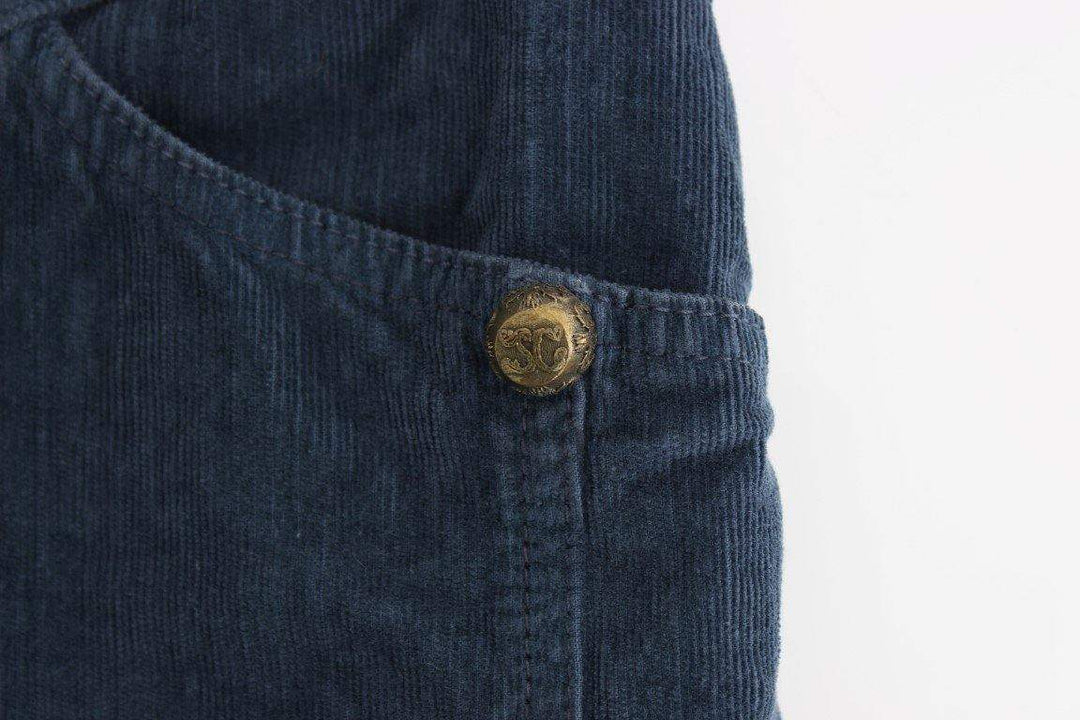 Cavalli Women Dark  Corduroy Pencil Skirt #women, Blue, Catch, Cavalli, feed-agegroup-adult, feed-color-blue, feed-gender-female, feed-size-IT40|S, feed-size-IT42|M, feed-size-IT44|L, feed-size-IT46|XL, Gender_Women, IT40|S, Kogan, Skirts - Women - Clothing at SEYMAYKA