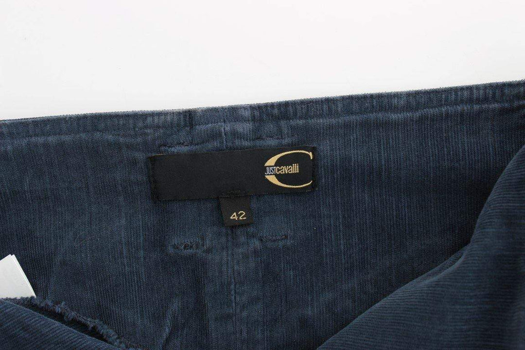 Cavalli Women Dark  Corduroy Pencil Skirt #women, Blue, Catch, Cavalli, feed-agegroup-adult, feed-color-blue, feed-gender-female, feed-size-IT40|S, feed-size-IT42|M, feed-size-IT44|L, feed-size-IT46|XL, Gender_Women, IT40|S, Kogan, Skirts - Women - Clothing at SEYMAYKA