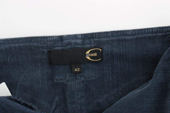 Cavalli Women Dark  Corduroy Pencil Skirt #women, Blue, Catch, Cavalli, feed-agegroup-adult, feed-color-blue, feed-gender-female, feed-size-IT40|S, feed-size-IT42|M, feed-size-IT44|L, feed-size-IT46|XL, Gender_Women, IT40|S, Kogan, Skirts - Women - Clothing at SEYMAYKA