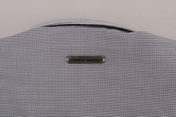 Check Casual Cotton Regular Fit Shirt #men, Blue, Catch, feed-agegroup-adult, feed-color-blue, feed-gender-male, feed-size-L, feed-size-M, feed-size-S, feed-size-XL, feed-size-XXL, Frankie Morello, Gender_Men, Kogan, L, M, Men - New Arrivals, S, Shirts - Men - Clothing, XL, XXL at SEYMAYKA