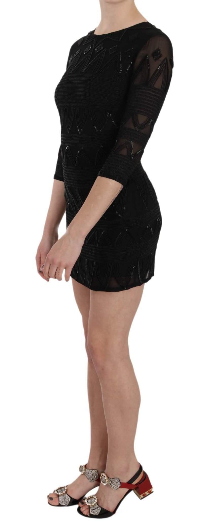 John Richmond Silk Sequined Mini Shift Gown #women, Black, Catch, Dresses - Women - Clothing, feed-agegroup-adult, feed-color-black, feed-gender-female, feed-size-IT40|S, feed-size-IT42|M, Gender_Women, IT40|S, IT42|M, John Richmond, Kogan, Women - New Arrivals at SEYMAYKA