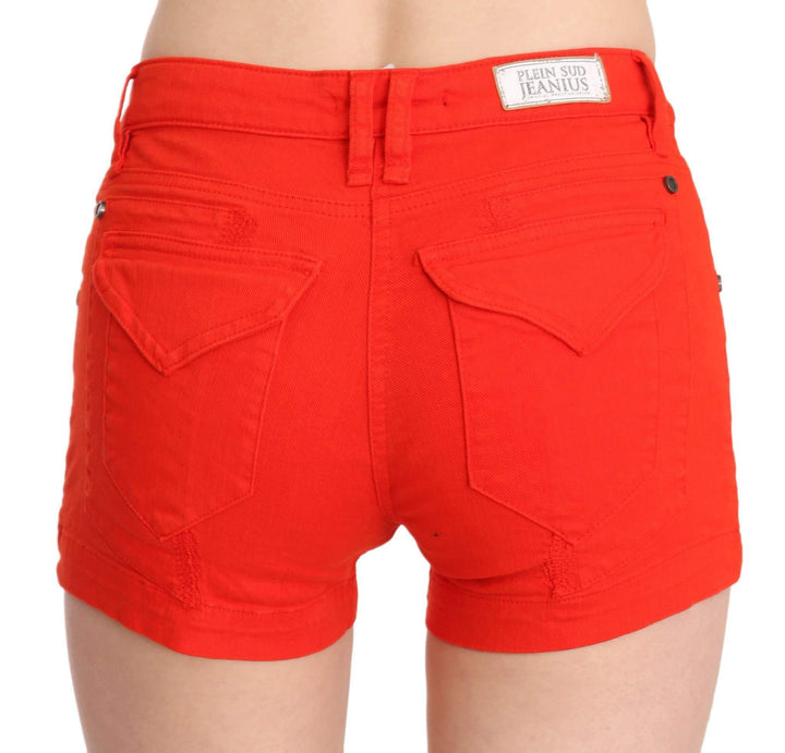 PLEIN SUD  Mid Waist Cotton Denim Mini #women, Catch, feed-agegroup-adult, feed-color-orange, feed-gender-female, feed-size-IT36 | XS, Gender_Women, IT36 | XS, Kogan, Orange, PLEIN SUD, Shorts - Women - Clothing, Women - New Arrivals at SEYMAYKA