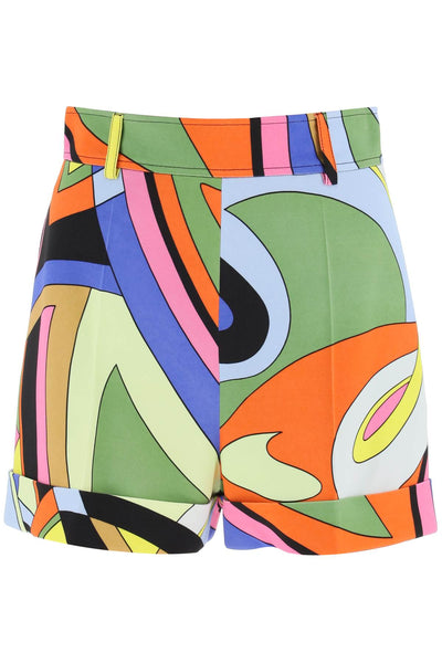 Moschino multicolor printed shorts-0
