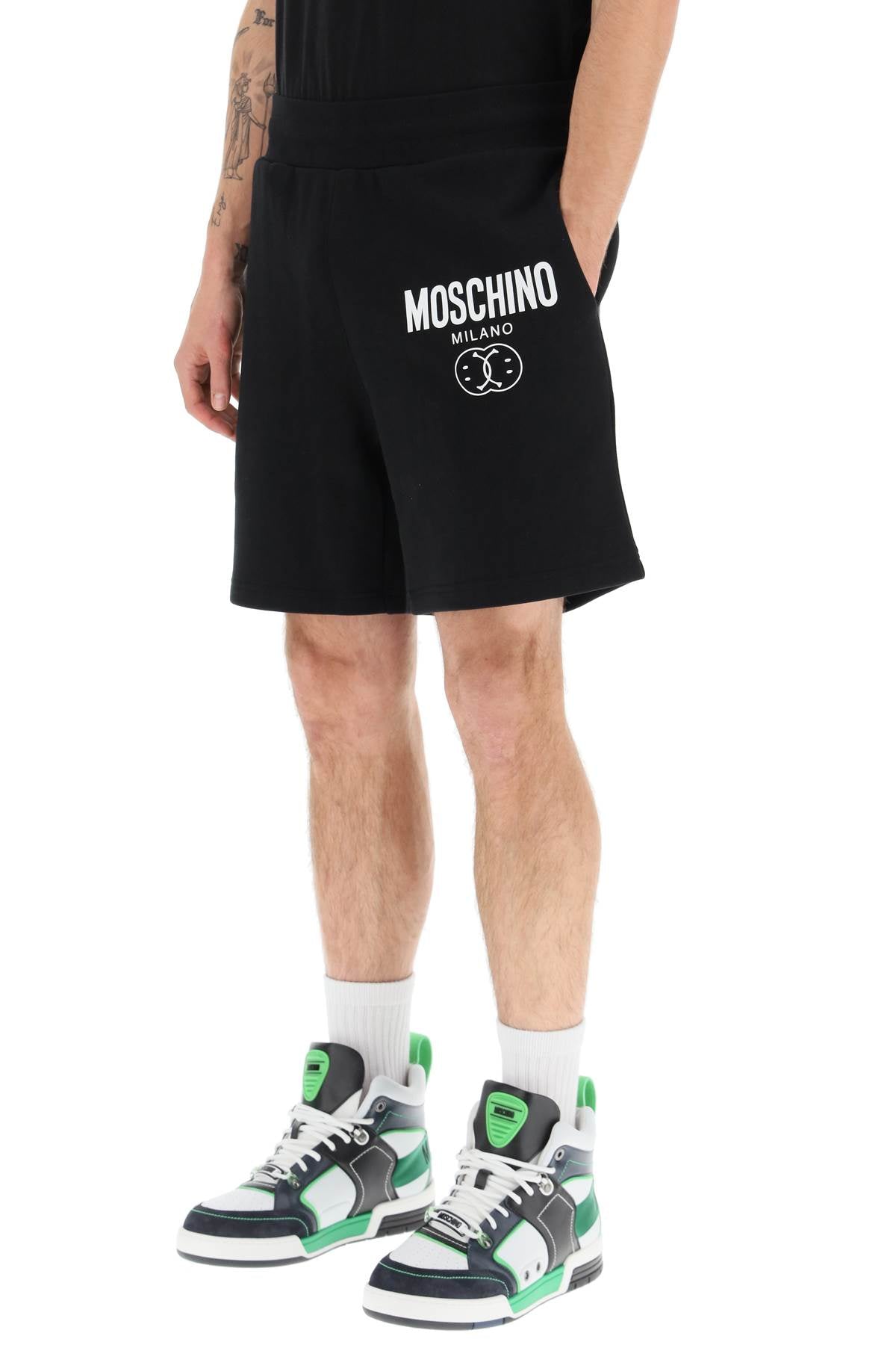 Moschino 'double question mark' logo sweatshorts-3