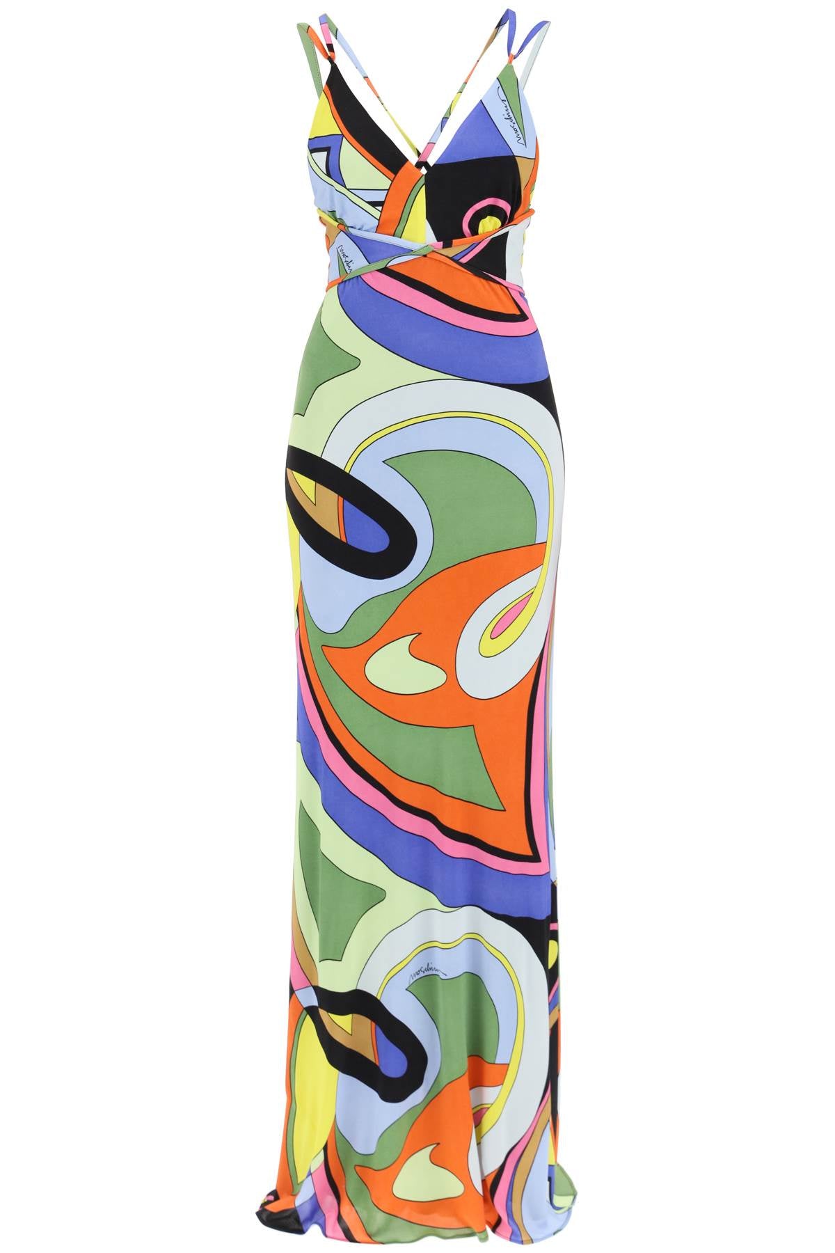 Moschino multicolor printed jersey maxi dress-0