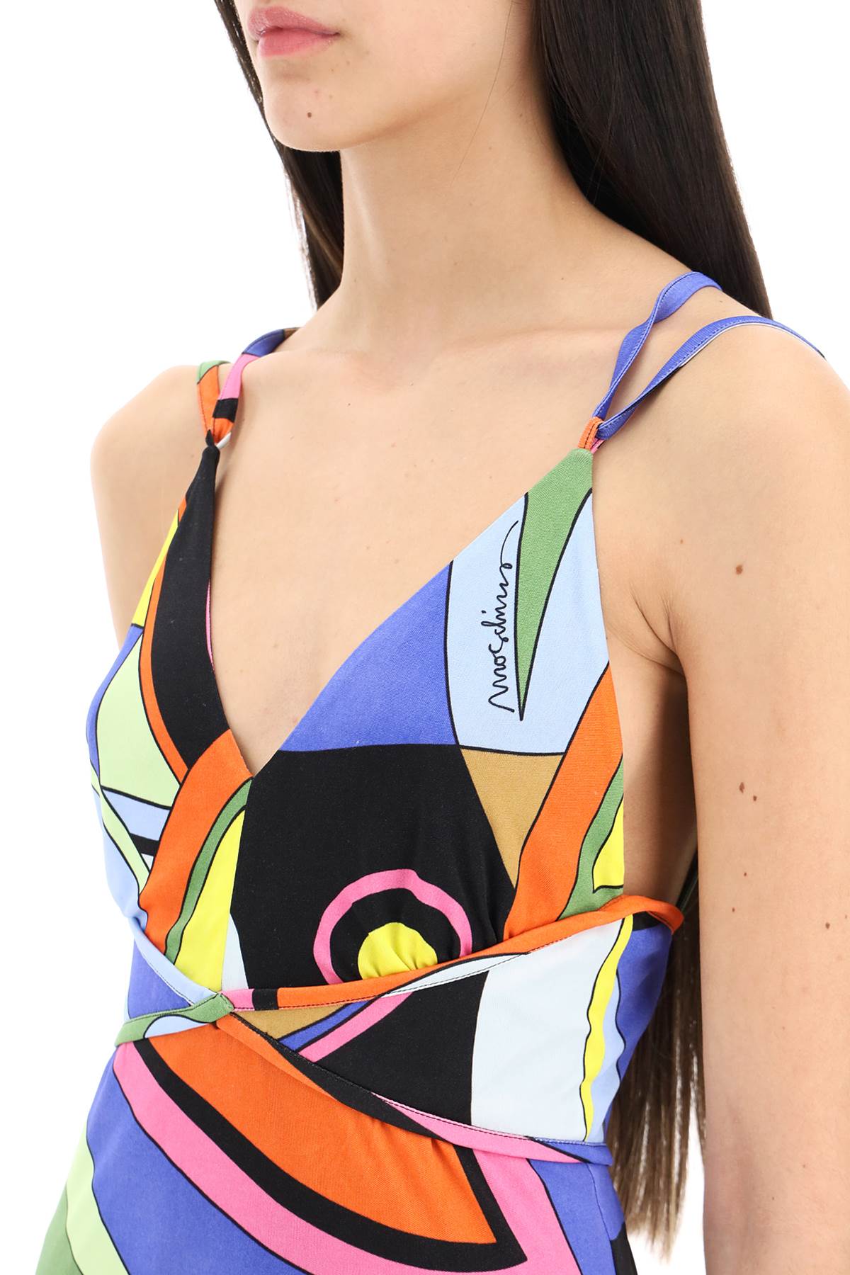 Moschino multicolor printed jersey maxi dress-3