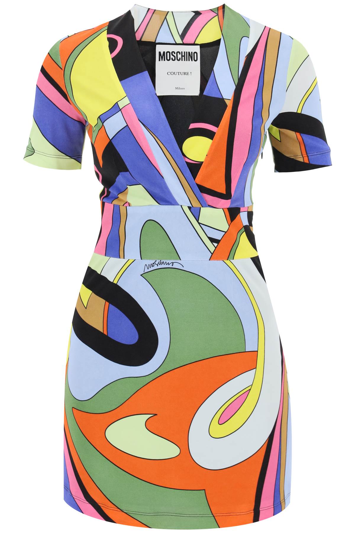 Moschino multicolor print mini dress-0
