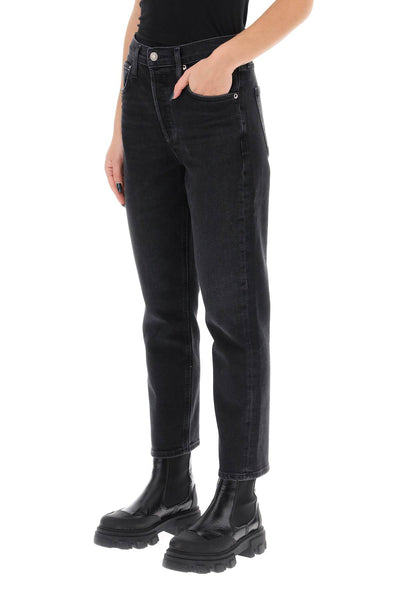 Agolde riley high-waisted cropped jeans-3