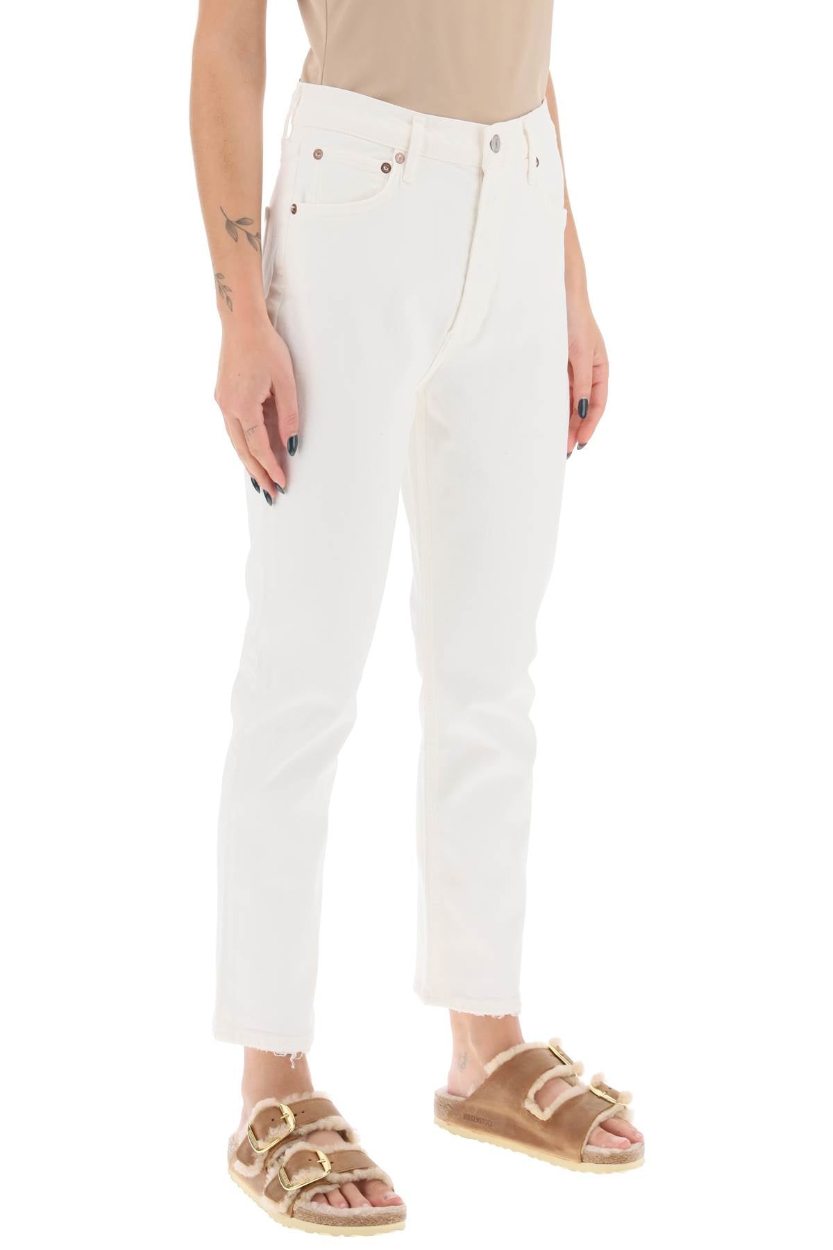Agolde riley high-waisted cropped jeans-1