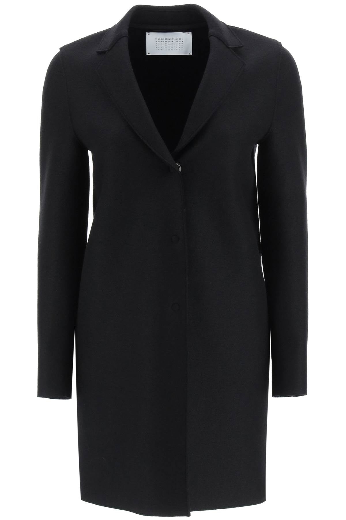 Harris wharf london double-breasted coat in pressed wool-0