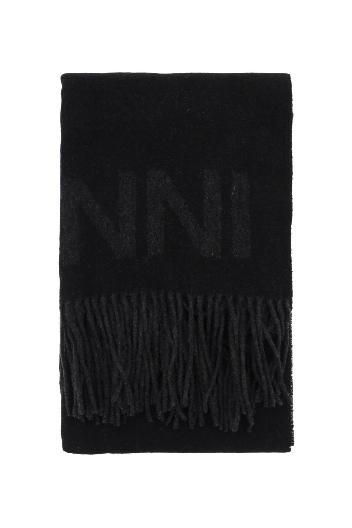 Ganni logo lettering scarf-0