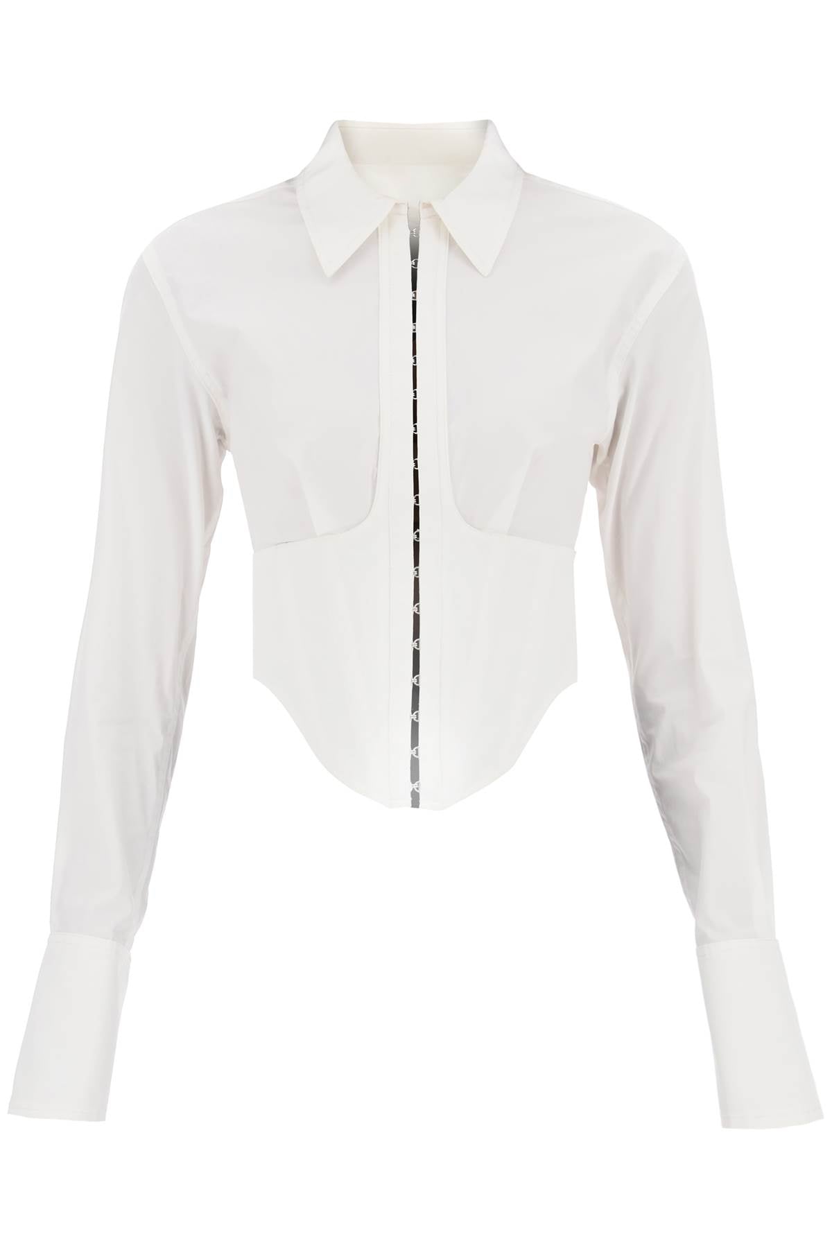 Dion lee cropped shirt with underbust corset-0
