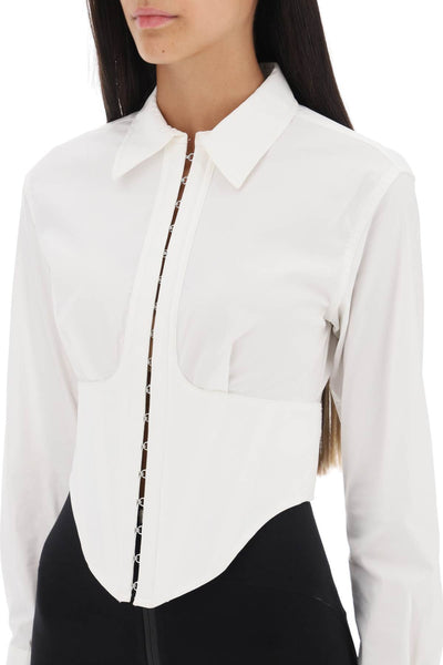 Dion lee cropped shirt with underbust corset-3