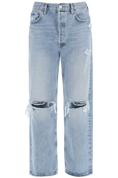 Agolde 90's destroyed jeans with distressed details-0
